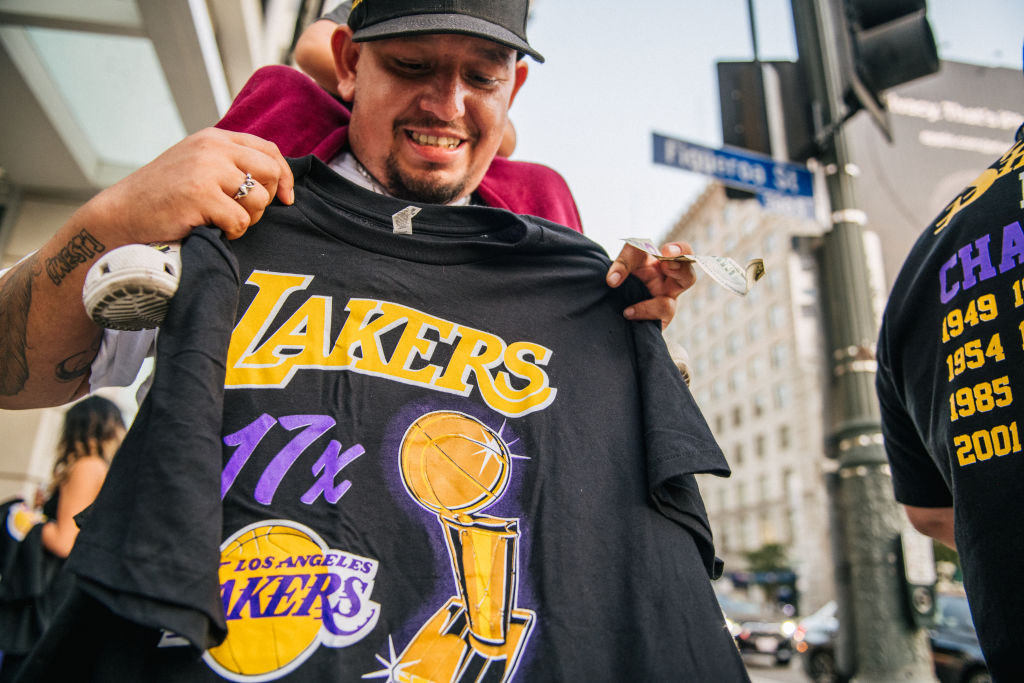 Fans Celebrate In Los Angeles After Lakers Wins NBA Finals